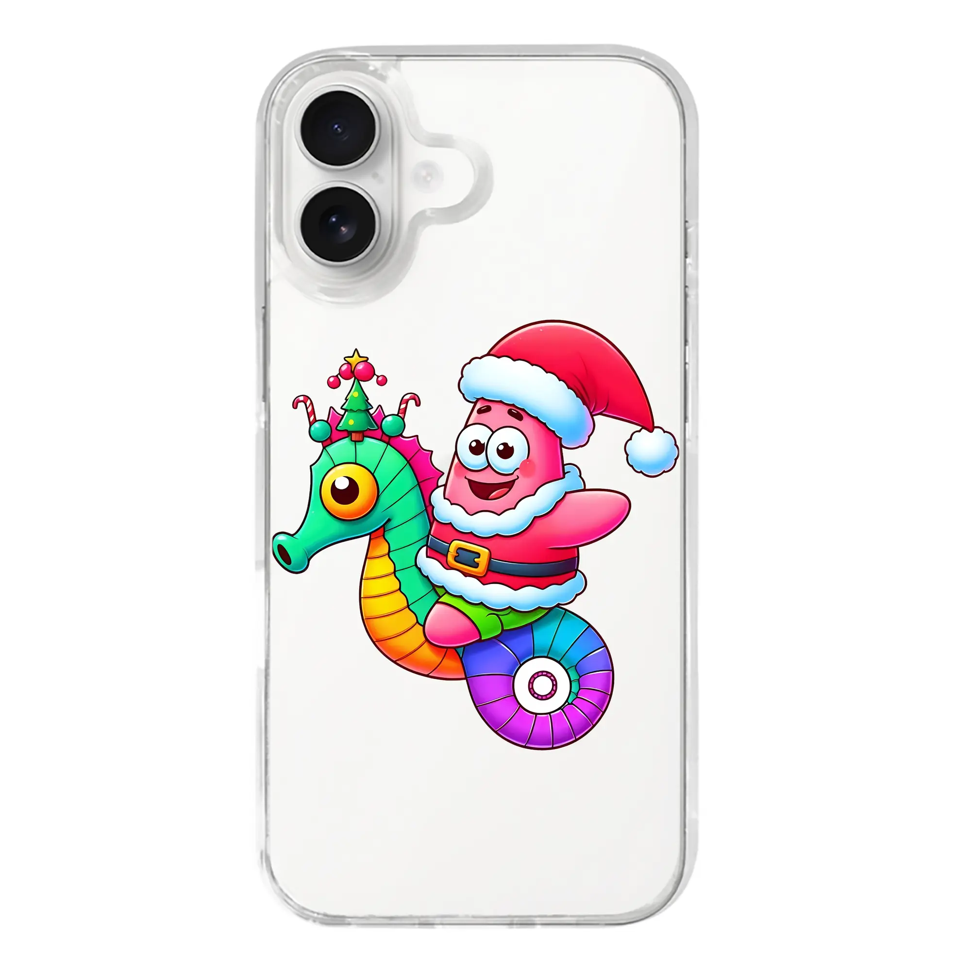 スポンジボブ グッズ パトリック・スター - iPhone 17シリーズ 透明スマホケース – 薄型・耐衝撃・精密フィット保護カバー